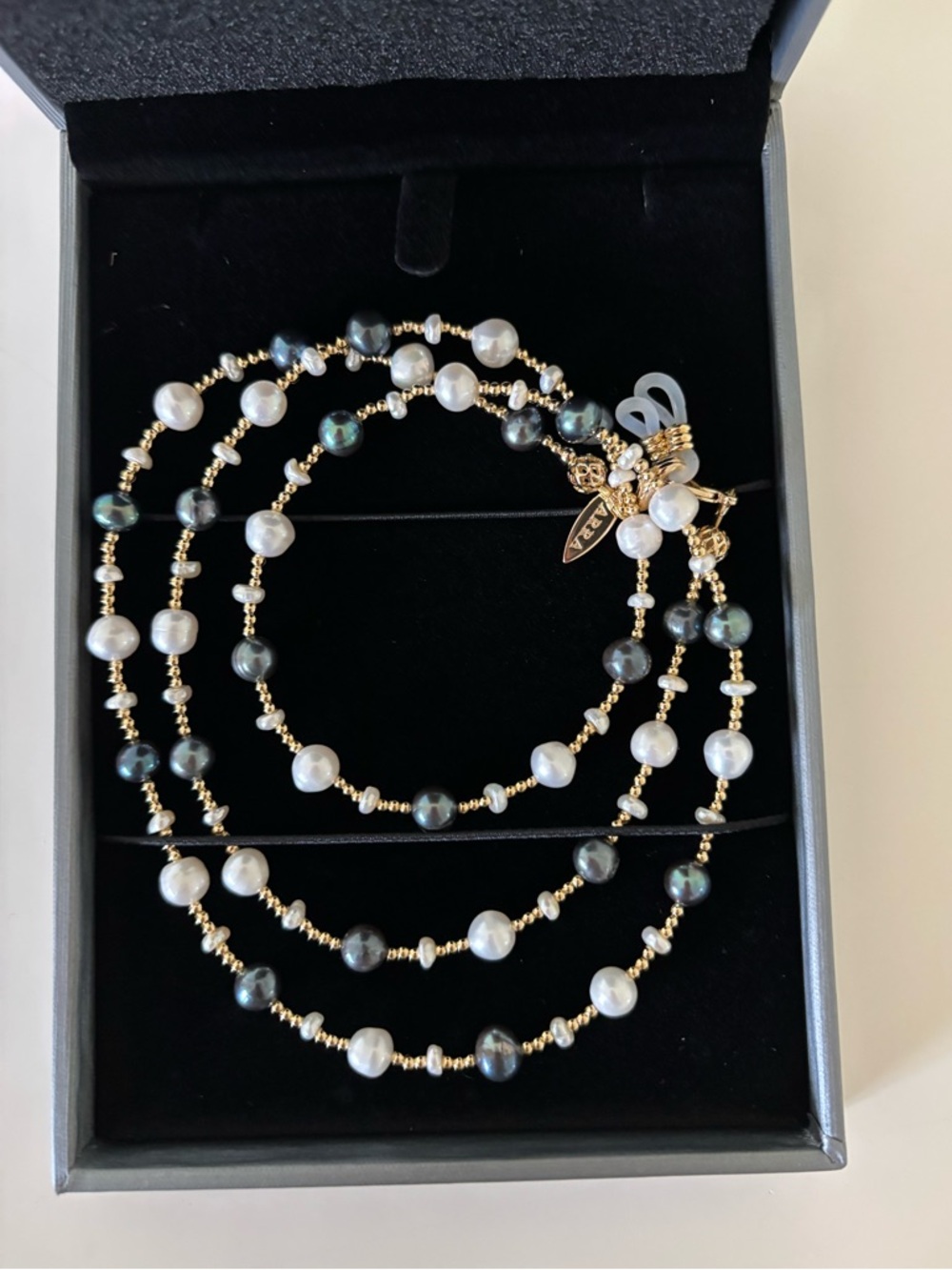 New farra jewelry freshwater baroque pearl glasses sunglasses chain